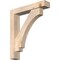 Ekena Millwork Imperial Block Smooth Bracket w/ Offset Brace, Douglas Fir, 5 1/2"W x 28"D x 32"H BKT0604X28X32IMP05SDF - alternate 1